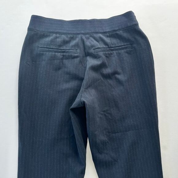 SPANX Supersmooth PerfectFit Ponte Ankle Slim Pant Navy Stripe Large Stretch - Picture 7 of 8